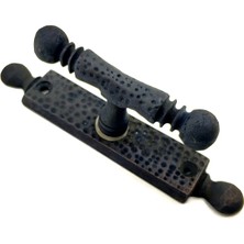 Antika Tarz Dekoratif Pirinç Misket Pencere Kolu - 165X32 Mm, Oksit Midastech