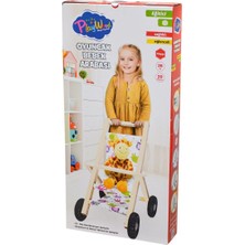 Kaia Life ONY-386 Ahşap Oyuncak Bebek Arabası