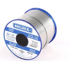 Soldex 63-37, 500 gr 3 mm - Pastasız Vitray Lehim Teli, Sn:63 - Pb:37 Midastech