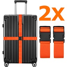 Tois Valiz Kemeri Siyah Ekstra Emniyet Kilitli Tokalı Ayarlanabilir Bavul Kemeri 2 Adet  x 200CM