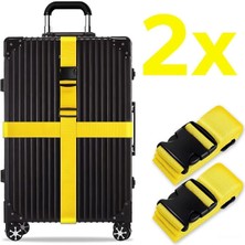 Tois Valiz Kemeri Siyah Ekstra Emniyet Kilitli Tokalı Ayarlanabilir Bavul Kemeri 2 Adet  x 200CM