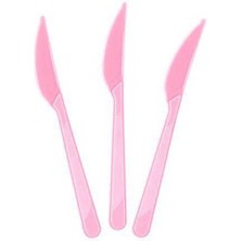 Parti Show Pembe Plastik Bıçak Lüks (25 Adet)
