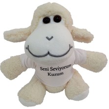 Seni Seviyorum Kuzum Tişörtlü Peluş Kuzu Midastech
