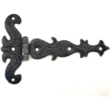 Antika Tarz Dekoratif Pirinç Kuyruklu Kelebek Menteşe - 94X147 Mm, Oksit Midastech