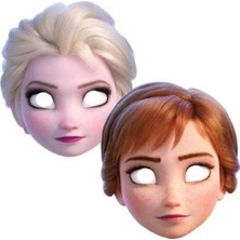 Parti Show Frozen 2 Anna Elsa Kağıt Maske (6 Adet)
