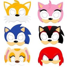 Parti Show Sonic Boom Kağıt Maske 6 Adet