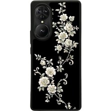 Reeder S19 Max Pro S Edge Uyumlu Yaldizli Cicek Tasarımlı Glossy Premium Kılıf