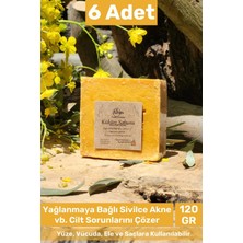 Carlburn #sabun %100 Doğal Güzel Kokulu El Yüz Saç Cilt Vücut Orijinal Kükürt Sabunu 120G - 6 Adet