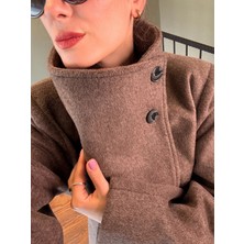 Ali Butik Kahve Dik Yaka Kaban