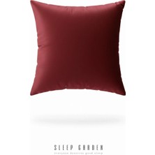Sleep Garden Erguvan Serisi Kadife Bordo Taşlı Dekoratif Kırlent 45X45