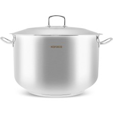  Karaca Nazen Büyük Boy Derin Çelik Aşure Tenceresi 38 cm 26,5 Lt