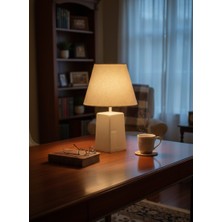 Seramik Hayalleri Dekoratif  Dörtgen Konik Seramik Abajur ABJ0077