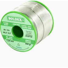 Soldex Sn: 99.3 - Cu: 0.7 - 500 Gr, 2 mm - Kurşunsuz, Gümüşsüz Lehim Teli Midastech
