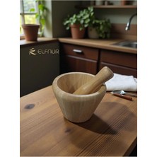 Feyza Design Bambu Ahşap Sarımsak Ezeceği, Büyük Boy, Doğal ve Zarif Tasarım