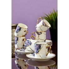 Cooker Lavinya 6 Kişilik 90 ml Porselen Kahve Fincan Takımı CKR3861