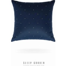 Sleep Garden Erguvan Serisi Kadife Mavi Taşlı Dekoratif Kırlent 45X45