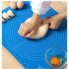 Feyza Design Büyük Boy Silikon Hamur Açma Matı Çok Amaçlı Ölçülü ve Esnek