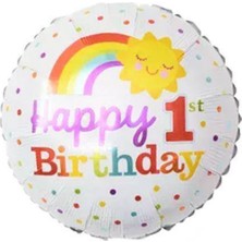 Parti Show 1 Yaş Gökkuşağı Folyo Balon 45 cm