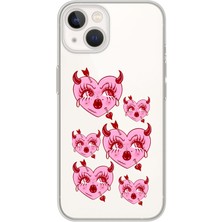 Mobilpad Iphone 15 Uyumlu Baskılı Yumuşak Silikon Şeffaf Telefon Kılıfı