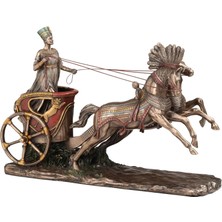 Rakun Home Antik Mısır Serisi: Kraliçe Nefertiti ve Atlı Savaş Arabası Heykeli