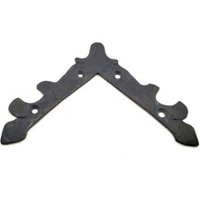 Antika Tarz Dekoratif Pirinç Lale Köşe Gönye - Üst, 133X133 Mm, Oksit Midastech