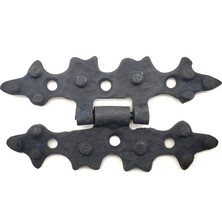 Antika Tarz Dekoratif Pirinç Yıldız Menteşe - 84X44 Mm, Oksit Midastech