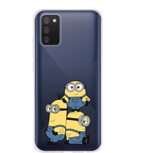 Mobilpad Samsung Galaxy A02S Uyumlu Baskılı Yumuşak Silikon Şeffaf Telefon Kılıfı
