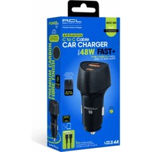 Blackbird Game Center Acl Acc-08 48W Süper Hızlı Araç Şarj Cihazı - Pd 30W + Qc 3.0 18W Çift Port