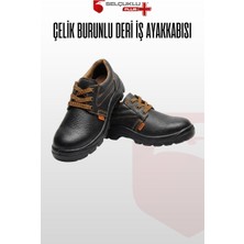 Çelik Burunlu Iş Ayakkabısı S1 Antistatik Kaymaz Tabanlı Deri Iş Ayakkabısı