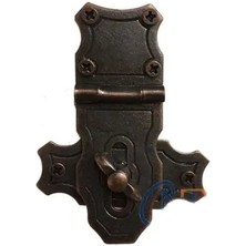 Dekoratif Anahtarlı Sandık Askısı - 40X55MM, Oksit, 1 Adet Midastech