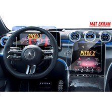 Uniqanatolia Mercedes C200 2025 Hayalet Gösterge ve Multimedya Uyumlu Set Mat Ekran Koruyucu