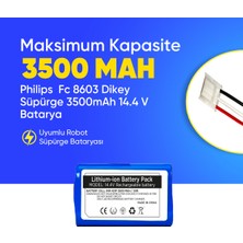 Ümit Maker Philips Fc 8603 Robot Süpürge 3500 mAh 14.4 V Batarya – Orjinal Uyumlu Uzun Ömürlü, Yüksek Performans Pil