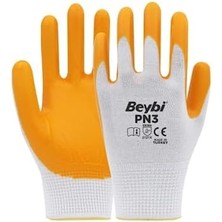River Beybi Pn3 Polyester Örme Yarı Nitril Kaplı Iş Eldiveni 10 Beden 12 Çift