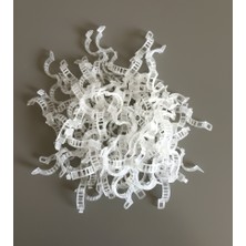 Aymen Çiçekçilik 100 Adet Beyaz Renk Bitki Klipsi 25 mm - Domates Klipsi Gövde Sarmaşık Bitki Bağlama Kelepçesi