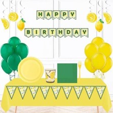 Parti Show Limon Temalı 8 Kişilik Ekonomik Parti Seti