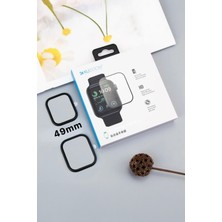 Kuzoom Watch Ultra 49MM Uyumlu Titanyum Çerçeveli Hd Akıllı Saat Ekran Koruyucu Cam