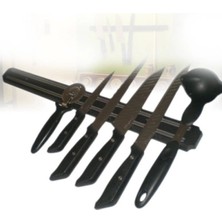 Özbience 33 cm Mıknatıslı Bıçak Standı, Duvara Monte, Şef ve Meyve Bıçak Askısı