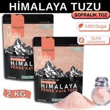 Hanzade Bitkisel Pembe Himalaya Tuzu Toz 1 kg x 2 Adet (Öğütülmüş Sofralık)