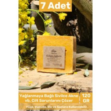 Carlburn #sabun %100 Doğal Güzel Kokulu El Yüz Saç Cilt Vücut Orijinal Kükürt Sabunu 120G - 7 Adet