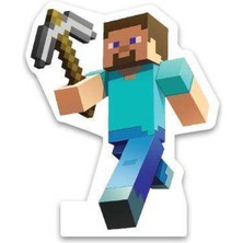 Parti Show Minecraft Steve Ayaklı Pano 33X27 cm
