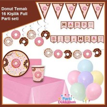 Parti Show Donut Temalı 16 Kişilik Full Parti Seti