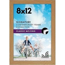 Indispensablely Americanflat Koyu Meşe 8X12 Resim Çerçevesi - Kırılmaya Dayanıklı Camlı Tasarlanmış Ahşap - Duvar V