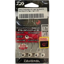 Daiwa Gekkabijin Sw Light Jig Head Ss Red Glow 8 No Iğne 1.5gr 4 Adet