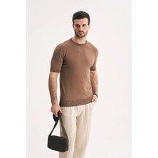 Silvano Erkek Bisiklet Yaka Kısa Kollu Triko Tişört