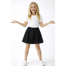 Esila Kids Kız Çocuk Şık Şort Etek Siyah Renk Etek