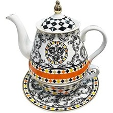 Indispensablely Lucky Margery Bone Tek Kişilik Demlik &amp; Fincan Seti