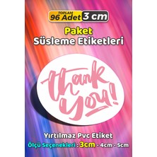 Sb Store Thank You Ambalaj Hediye Paket Süsleme Etiketi Model 54 - 96 Adet 3cm