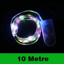 Parti Show Kendinden Pilli Peri LED Işık 10 Metre Karışık Renk 1 Adet