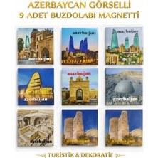 Azerbaycan Görselli 9 Adet Buzdolabı Magnet Seti