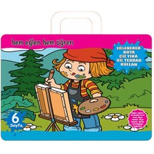 Fly Color Boya Sil Boyama Kitabı Tutacaklı Spiralli 6 Sayfa